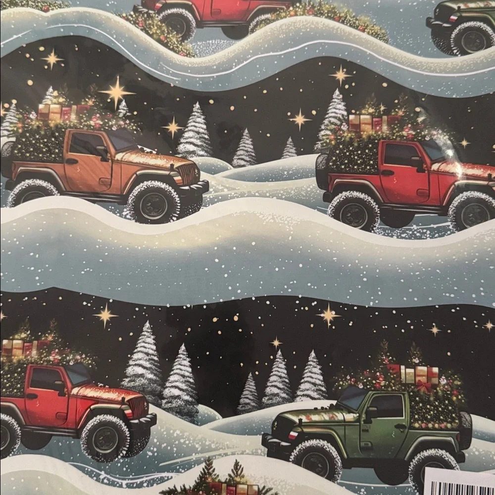 Christmas Jeep Wrapping Paper 4 Jumbo sheets